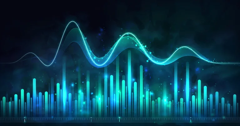 Audio fade in and fade out in CapCut, volume fade curve shown on an audio timeline