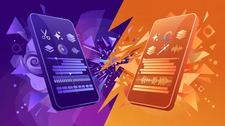 CapCut vs DaVinci Resolve: Which Video Editor Is Better in 2026? 13 Abstract artwork comparing CapCut vs DaVinci Resolve video editing apps