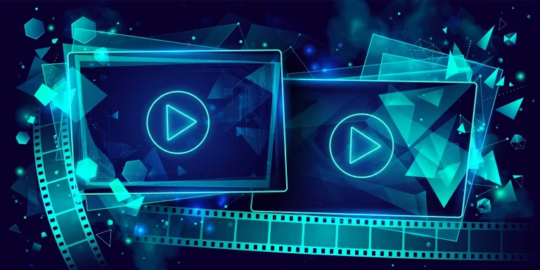 Abstract duet-layout artwork showing how to create a reaction video in CapCut